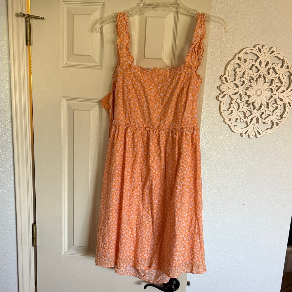 Orange Floral Sundress